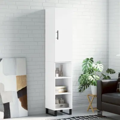 The Living Store Visoka omara bela 34,5x34x180 cm inženirski les - Visoka Omara