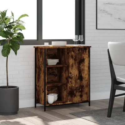 The Living Store Komoda dimljeni hrast 70x30x80 cm inženirski les - Komoda