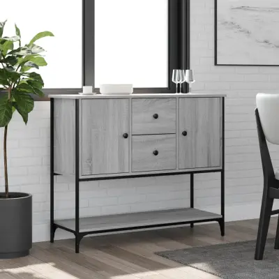 The Living Store Komoda siva sonoma 100x36x85 cm inženirski les - Komoda