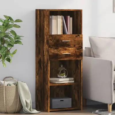 The Living Store Visoka omara dimljeni hrast 45x42,5x124 cm inženirski les - Visoka Omara