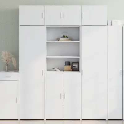 The Living Store Visoka omara bela 70x42,5x185 cm inženirski les - Visoka Omarica