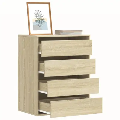 The Living Store Kotni predalnik sonoma hrast 60x41x76 cm inženirski les - Predalnik