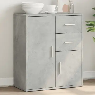 The Living Store Komoda betonsko siva 60x31x70 cm inženirski les - Komoda