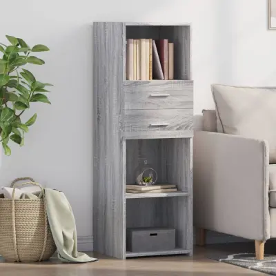 The Living Store Visoka omara siva sonoma 40x42,5x124 cm inženirski les - Visoka Omara