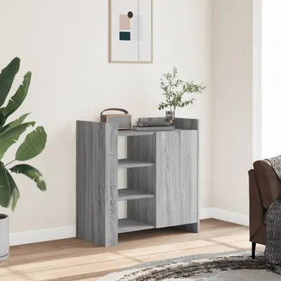 The Living Store Komoda siva sonoma 73,5x35x75 cm inženirski les - Komoda
