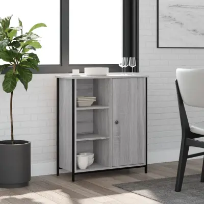 The Living Store Komoda siva sonoma 70x30x80 cm inženirski les - Komoda