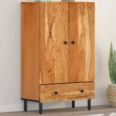 The Living Store Visoka omarica 60x33x100 cm trden akacijev les - Visoka Omarica