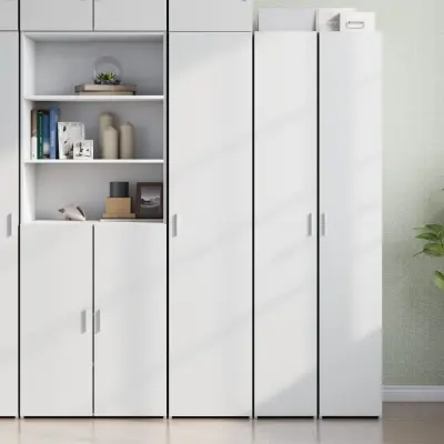The Living Store Visoka omara bela 40x42,5x185 cm inženirski les - Visoka Omarica