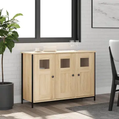 The Living Store Komoda sonoma hrast 100x35x70 cm inženirski les - Komoda