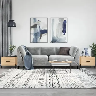 The Living Store Klubske mizice 2 kosa sonoma hrast 50x50x40 cm inženirski les - Klubska Mizica