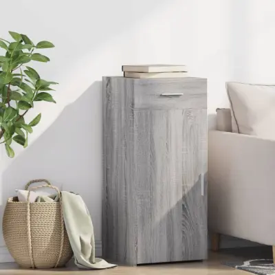 The Living Store Komoda siva sonoma 40x42,5x93 cm inženirski les - Komoda