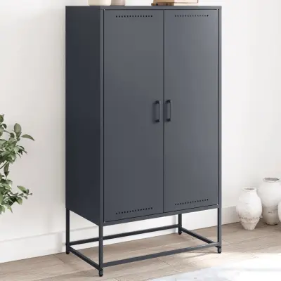 The Living Store Visoka omara antracit 68,5x38,5x123,5 cm jeklo - Visoka Omara