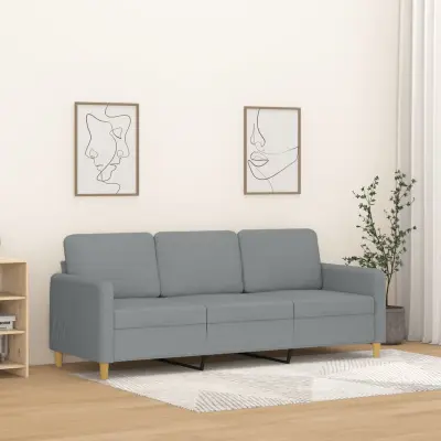 The Living Store Kavč trosed svetlo siv 180 cm blago - Kavč Trosed