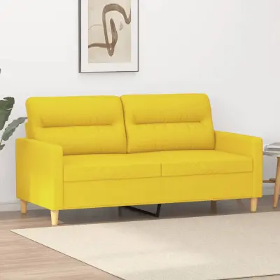 The Living Store Dvosed svetlo rumen 140 cm blago - Kavč Dvosed