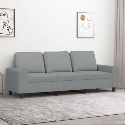 The Living Store Kavč trosed svetlo siv 180 cm blago - Kavč Trosed