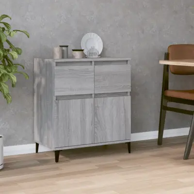 The Living Store Komoda siva sonoma 60x35x70 cm inženirski les - Komoda
