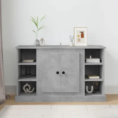 The Living Store Komoda betonsko siva 100x35,5x60 cm inženirski les - Komoda