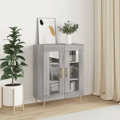 The Living Store Komoda siva sonoma 69,5x34x90 cm inženirski les - Komoda