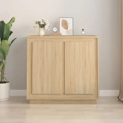 The Living Store Komoda sonoma hrast 80x34x75 cm inženirski les - Komoda