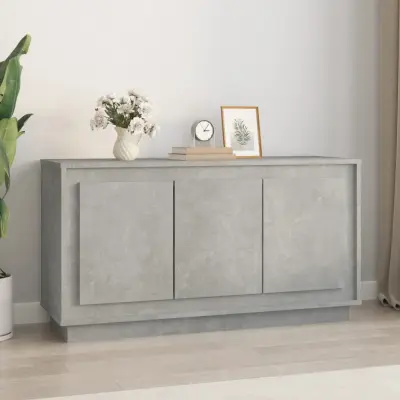 The Living Store Komoda betonsko siva 102x35x55 cm inženirski les - Komoda