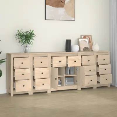 The Living Store Komoda 230x35x80 cm trdna borovina - Komoda