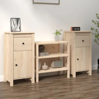 The Living Store Komoda 2 kosa 40x35x80 cm trdna borovina - Komoda