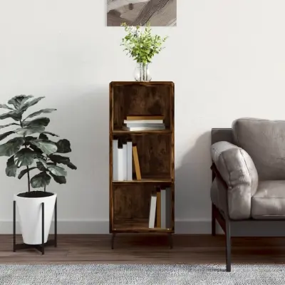 The Living Store Komoda dimljeni hrast 34,5x32,5x90 cm inženirski les - Komoda