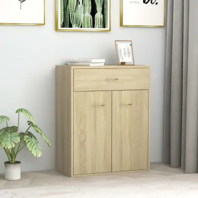 The Living Store Komoda sonoma hrast 60x30x75 cm iverna plošča - Komoda