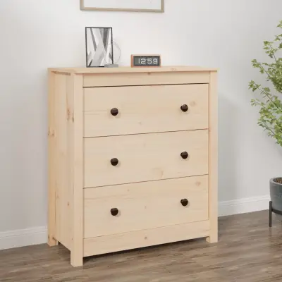The Living Store Komoda 70x35x80 cm trdna borovina - Komoda