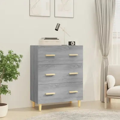 The Living Store Komoda siva sonoma 70x34x90 cm konstruiran les - Komoda