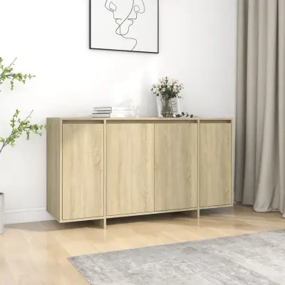 The Living Store Komoda sonoma hrast 135x41x75 cm iverna plošča - Komoda