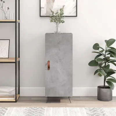 The Living Store Komoda betonsko siva 34,5x34x90 cm inženirski les - Komoda