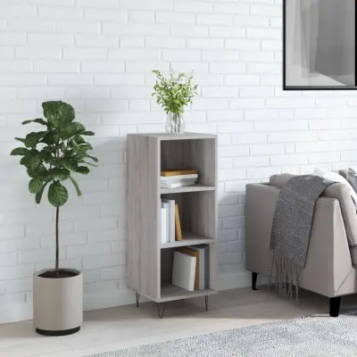 The Living Store Komoda siva sonoma 34,5x32,5x90 cm inženirski les - Komoda