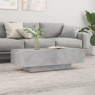 The Living Store Klubska mizica betonsko siva 100x49,5x31 cm inženirski les - Klubska Mizica