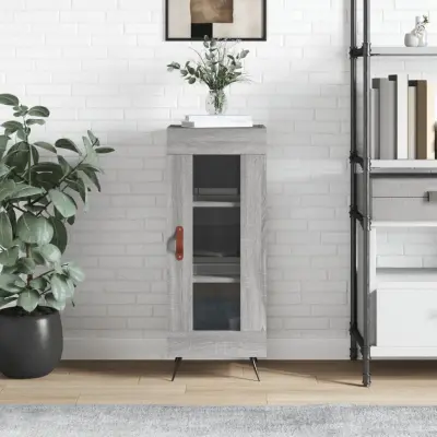 The Living Store Komoda siva sonoma 34,5x34x90 cm inženirski les - Komoda