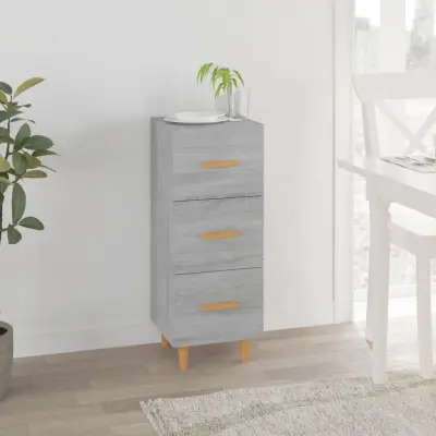 The Living Store Komoda siva sonoma 34,5x34x90 cm inženirski les - Komoda