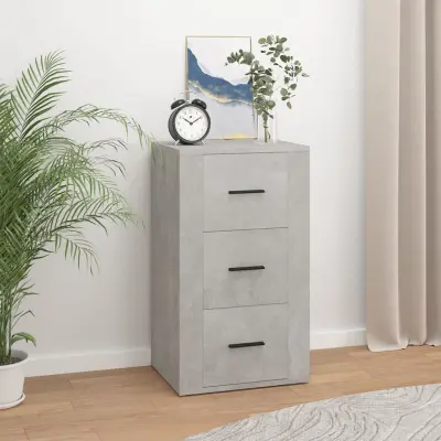 The Living Store Komoda betonsko siva 40x33x70 cm inženirski les - Komoda