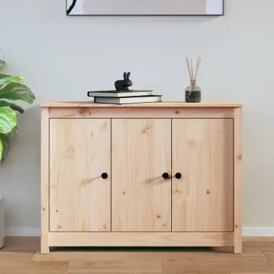 The Living Store Komoda 100x35x74 cm trdna borovina - Komoda