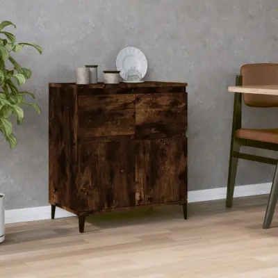 The Living Store Komoda dimljeni hrast 60x35x70 cm inženirski les - Komoda