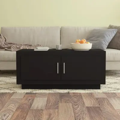 The Living Store Klubska mizica črna 102x50x45 cm konstruiran les - Klubska Mizica