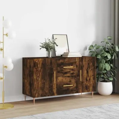 The Living Store Komoda dimljeni hrast 100x36x60 cm inženirski les - Komoda