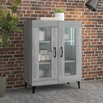 The Living Store Komoda siva sonoma 69,5x34x90 cm inženirski les - Komoda