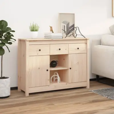 The Living Store Komoda 100x35x74,5 cm trdna borovina - Komoda
