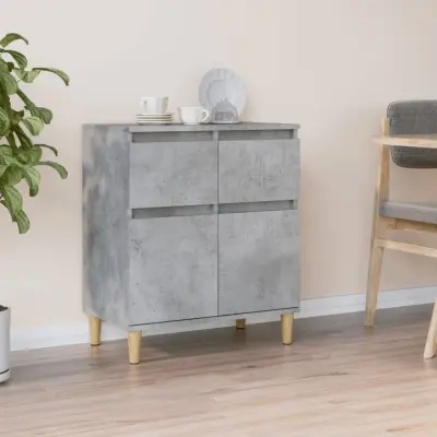 The Living Store Komoda betonsko siva 60x35x70 cm inženirski les - Komoda