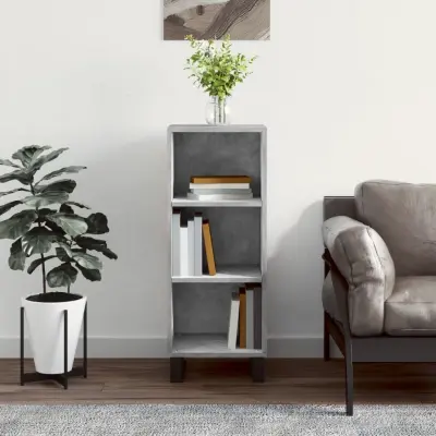 The Living Store Komoda betonsko siva 34,5x32,5x90 cm inženirski les - Komoda