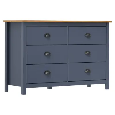 The Living Store Komoda Hill siva 125x40x80 cm trdna borovina - Komoda