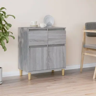 The Living Store Komoda siva sonoma 60x35x70 cm inženirski les - Komoda