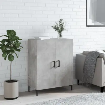 The Living Store Komoda betonsko siva 69,5x34x90 cm inženirski les - Komoda