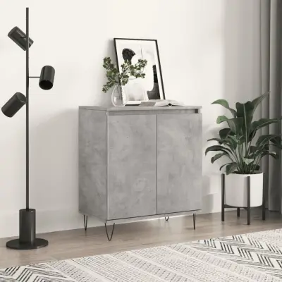 The Living Store Komoda betonsko siva 60x35x70 cm inženirski les - Komoda