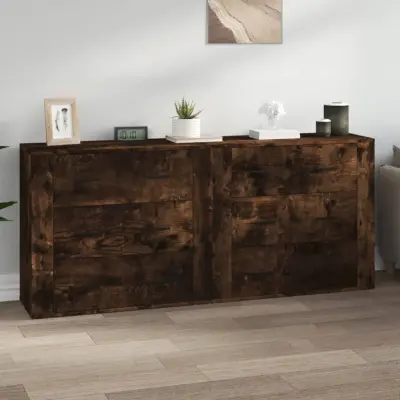 The Living Store Komoda 2 kosa dimljen hrast inženirski les - Komoda